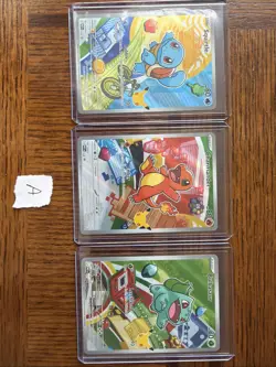 2026 Pokemon First Partner Illustration Collection Series 1 Kanto Starter Set A - Image 1