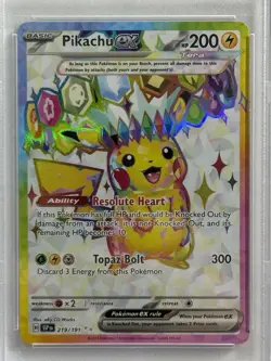 Pokemon TCG - Pikachu ex 219/191 Ultra Rare Surging Sparks | PSA 10 Gem Mint - Image 4