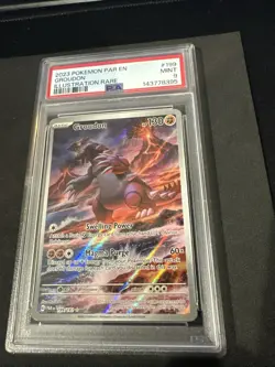 2023 POKEMON PAR EN-PARADOX RIFT ILLUSTRATION RARE #199 GROUDON PSA 9 - Image 1