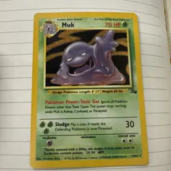 Muk 13/62 Holo Rare Fossil Pokemon Unlimited Holo Lightly Played - Image 1