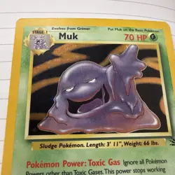 Muk 13/62 Holo Rare Fossil Pokemon Unlimited Holo Lightly Played - Image 2