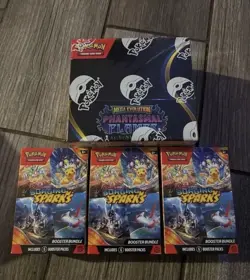 Pokemon Phantasmal Flames Booster Box And 3 Surging Sparks Booster Bundles - Image 1