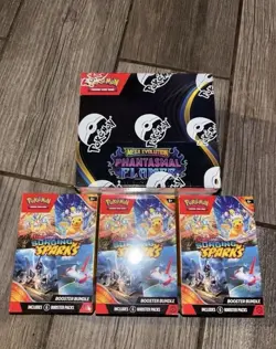 Pokemon Phantasmal Flames Booster Box And 3 Surging Sparks Booster Bundles - Image 2