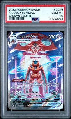 2023 Pokemon Sword And Shield Crown Zenith #GG45 Fa/Deoxys Vmax PSA 10 - Image 1