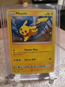 Pokemon TCG Pikachu Cosmo Holo SM Promo SM81 (LP) - Image 1
