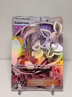 Pokemon Sun & Moon Lusamine 153/156 Full Art Ultra Prism Holo Trainer (LP) - Image 1