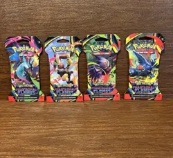 Sealed Pokemon TCG Mega Evolution Phantasmal Flames 4x Sleeved Booster Packs - Image 3
