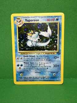 Pokemon TCG Vaporeon Jungle 12/64 Holo Rare 1999 The Pokemon Company Unlimited - Image 1