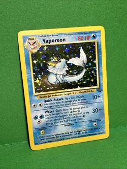 Pokemon TCG Vaporeon Jungle 12/64 Holo Rare 1999 The Pokemon Company Unlimited - Image 2