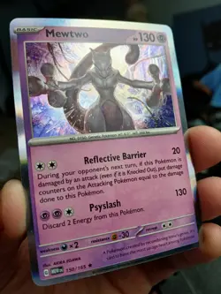 Mewtwo 151 Holo Pokemon TCG 150/165 Scarlet & Violet Rare NM - Image 3