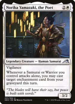 MTG Magic NEO Kamigawa Neon Dynasty - 1x EN NM 031 Norika Yamazaki, the Poet - Image 1