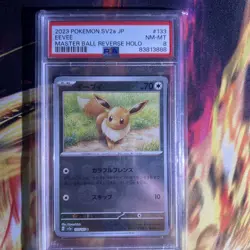 PSA 8 EEVEE 133/165 2023 Pokemon JAPANESE SV2a Pokemon 151 REVERSE HOLO - Image 1