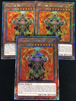 Yugioh Master Hyperion RA03-EN252 1ST Platinum Secret X3 (NM) - Image 1