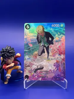 One Piece Card Sanji ST14-003 SR SP Holo Royal Blood Japanese Near Mint - Image 1