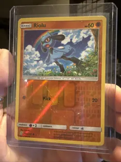 Pokemon Unified Minds Riolu Reverse Holo Common Card 115/236 NM 2019 - Image 3