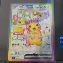 Pikachu ex 219/191 Surging Sparks Ultra Rare Pokemon Card NM - Image 1
