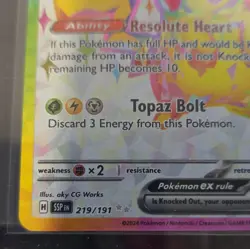 Pikachu ex 219/191 Surging Sparks Ultra Rare Pokemon Card NM - Image 4