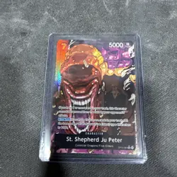 One Piece St. Shepherd Ju Peter OP13-084 Super Rare Alt Art English Foil Card - Image 1