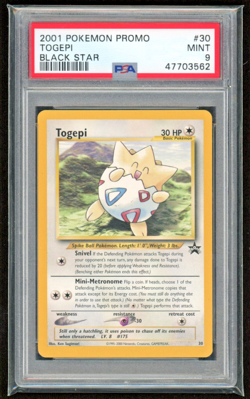 2001 TOGEPI BLACK STAR PROMO PSA 9 MINT #30 POKEMON CARD GAME TCG WOTC - Image 1