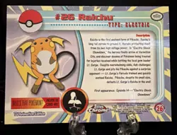 Topps Chrome 2000 Holo Pokemon Raichu #26 Pokemon Card - Image 2