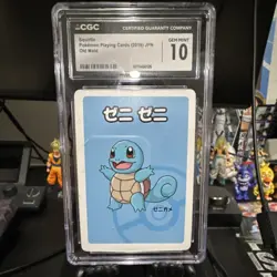 Squirtle Pokemon Playing Card 2019 JPN Old Maid CGC Pristine 10 Japanese - Image 1