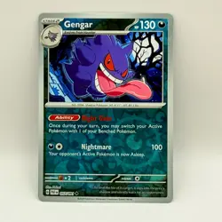 Pokemon Gengar 057/091 Paldean Fates Reverse Holo Rare Stage 2 Card NM - Image 2