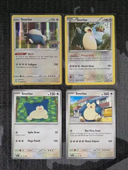 4 x Snorlax Pokemon Card Lot - Image 1