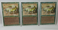 THICKET BASILISK X3 MAGIC THE GATHERING REVISED VINTAGE MTG TRADING CARD #215 - Image 1