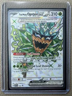 Teal Mask Ogerpon ex Ultra Rare SV: Scarlet & Violet Promo Cards 166 NM - Image 3