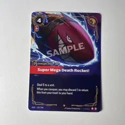 Super Mega Death Rocket 252/298 Rare Trial Deck Riftbound TCG Sample Card - Image 1