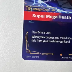 Super Mega Death Rocket 252/298 Rare Trial Deck Riftbound TCG Sample Card - Image 5