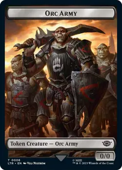 (x4) Orc Army Token 0006-0005 4x Set of Double Sided Token LOTR MTG NM - Image 1