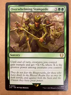 MTG 1x Overwhelming Stampede # 254 Lord of the Rings Magic the Gathering x1 NM - Image 1