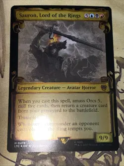 Sauron, Lord Of The Rings X1 Mtg Lord Of The Rings Nm Scroll Foil Showcase - Image 1