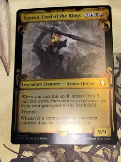 Sauron, Lord Of The Rings X1 Mtg Lord Of The Rings Nm Scroll Foil Showcase - Image 2