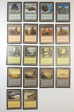 MTG Tempest Lot 23 Basic Land 1997 Old School Black Border LP 18/20 Unique Art - Image 1