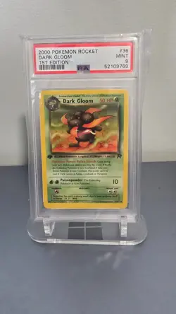 2000 POKEMON ROCKET 1ST EDITION #36 DARK GLOOM MINT PSA 9 - Image 1