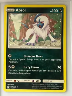 Absol 133/236 Uncommon Cosmic Eclipse Pokemon Near Mint - Image 1
