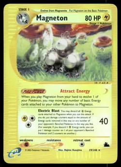 *FRI NIGHT* Magneton 19/144 Reverse Holo Skyridge Rare - Image 1