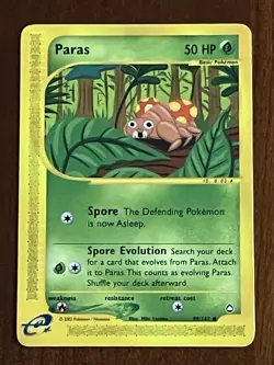 Paras 099/147 Non Holo Aquapolis E-Reader Pokemon TCG - Image 1