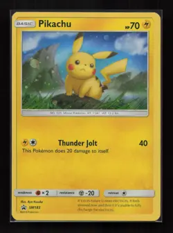 Pikachu SM183 Promo SM Black Star Promos Pokemon Near Mint - Image 1