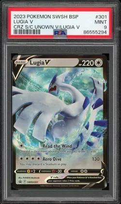 2023 Pokemon Sword Shield BSP Black Star Promo Lugia V SWSH301 301 PSA 9 MINT - Image 1