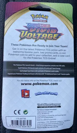 Pokemon Vivid Voltage Booster Pack Applin & Appletun & Coin Ready to Ship Today. 820650806582 - Image 2