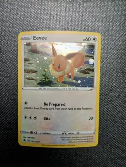Pokemon TCG Eevee SWSH190 (HOLO SWIRL) Sword & Shield Cosmos Holo Promo - Image 1