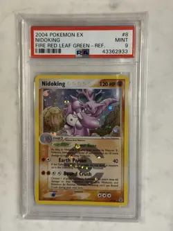 Pokemon 2004 Nidoking EX FireRed LeafGreen 8/112 Reverse Holo Rare PSA 9 - Image 1