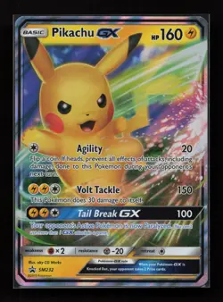 Pikachu GX SM232 Promo SM Black Star Promos Pokemon Near Mint - Image 1
