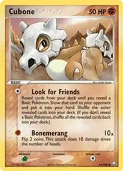Cubone (#51/109) EX - Team Rocket Returns NM Pokemon - Image 1
