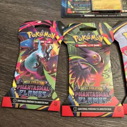LOT OF 5 Pokemon Phantasmal Flames Blister + Sleeved booster Packs NEW In Hand - Image 3