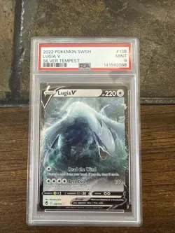 2022 POKEMON SWORD & SHIELD SILVER TEMPEST 138 LUGIA V | PSA 9 - Image 1
