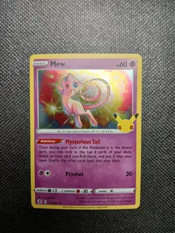 Pokemon TCG Mew 011/025 Celebrations 25th Anniversary Holo Rare NM - Image 1